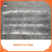 Rabbit Fur, Natural Grey Color Fur Plate